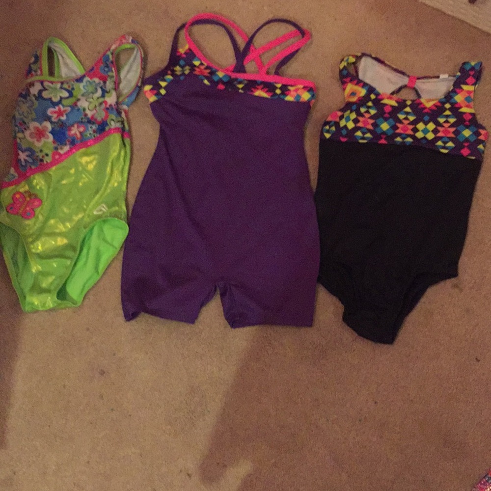 Bundle -girls gymnastics leotards -good condition